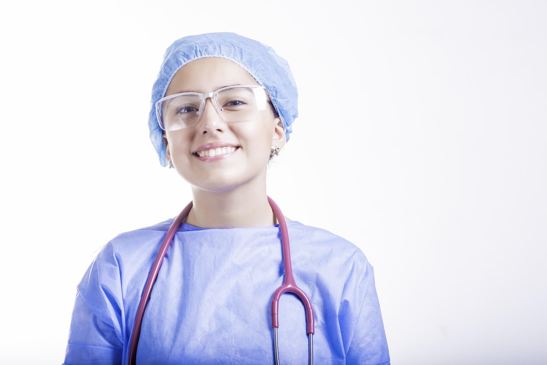 Nursing student in lab